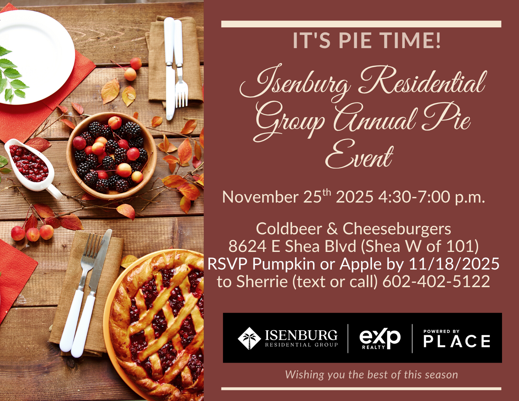 🥧 It’s Pie Time! Join Us for Our Annual Client Appreciation Event 🥧 header image.