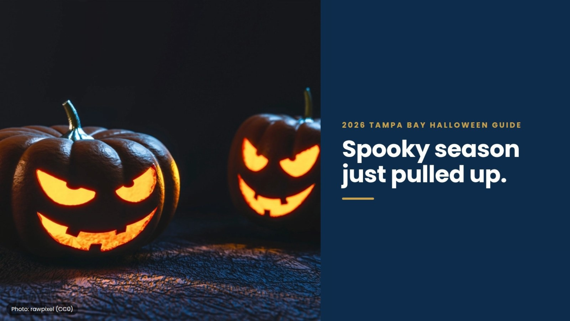 Spooky Season Just Pulled Up: Your 2026 Tampa Bay Halloween Guide header image.