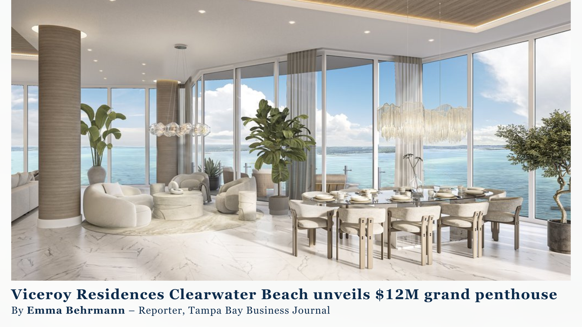 Viceroy Residences Clearwater Beach unveils $12M grand penthouse header image.