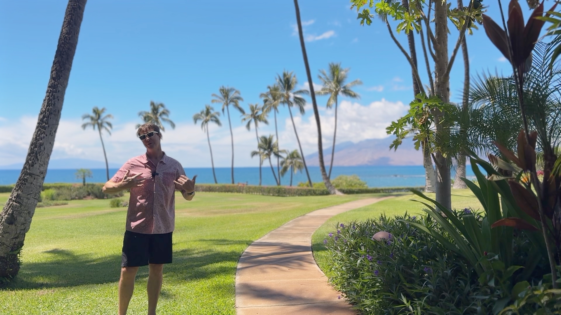 Benjamin Finnerty at Wailea Elua with Ulua Beach in the background