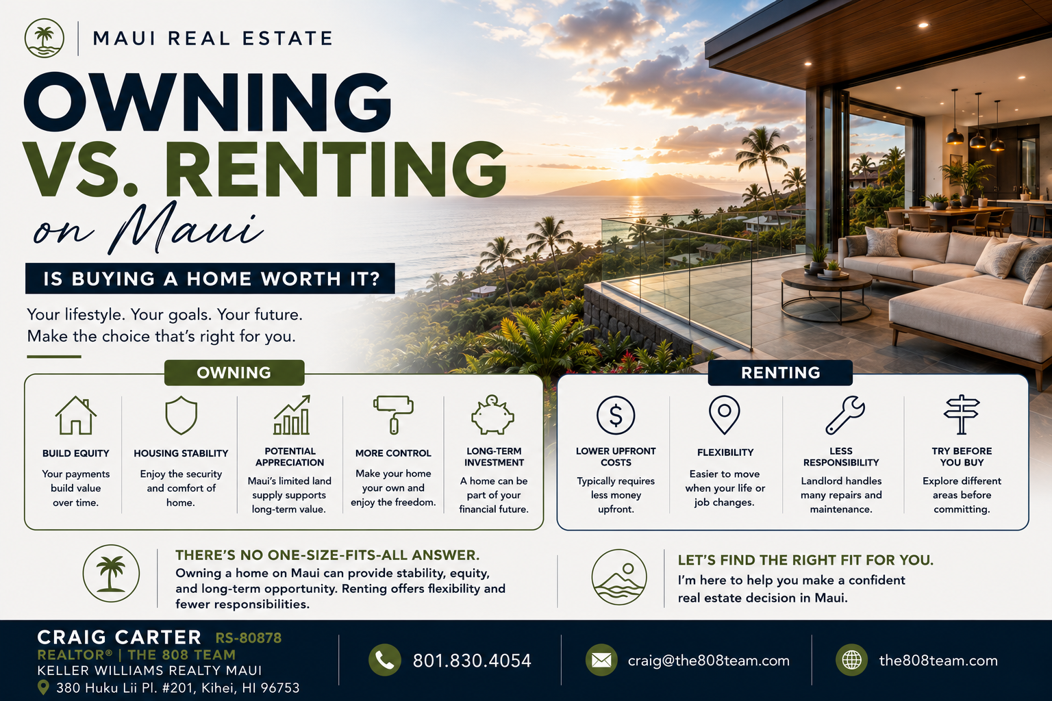 Owning vs. Renting on Maui: Is Buying a Home Worth It? header image.