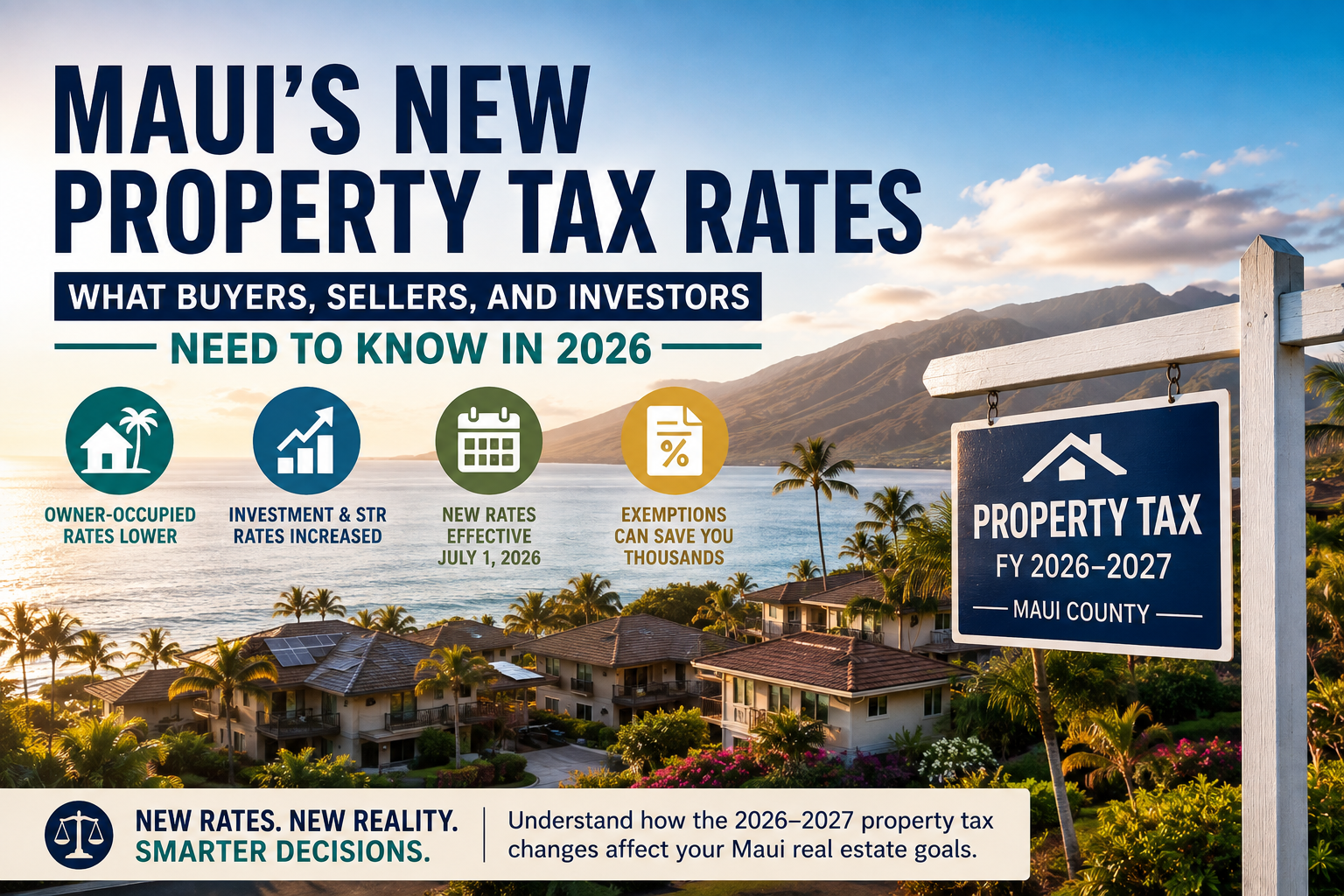 Maui's New Property Tax Rates Just Took Effect — Here's What Buyers, Sellers, and Investors Need to Know header image.