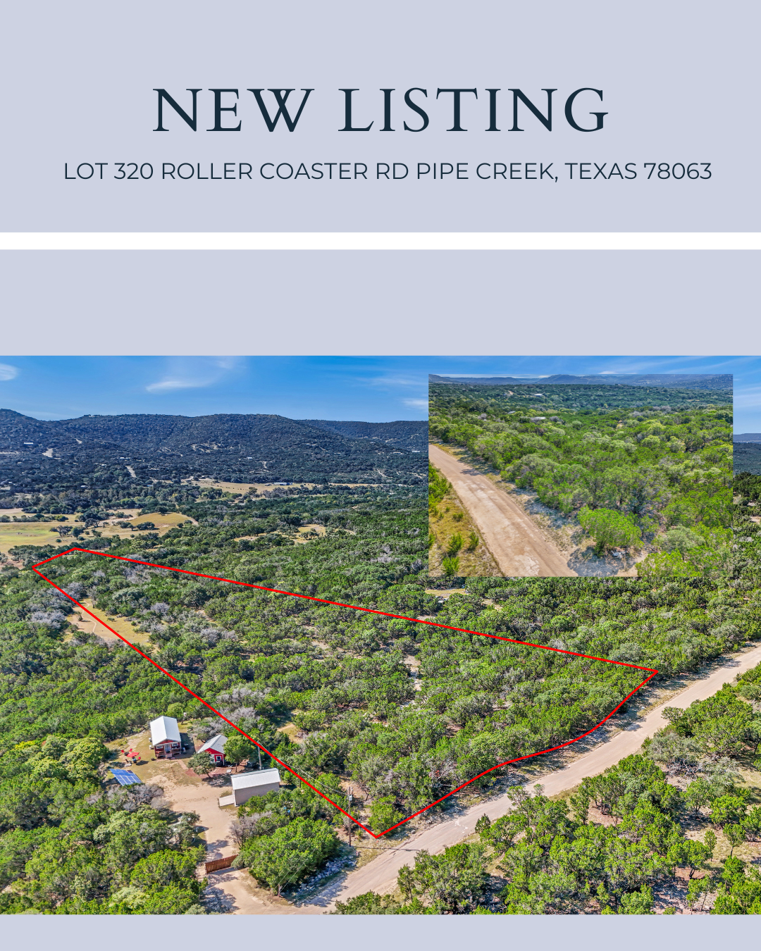 Own 5 Acres in the Texas Hill Country – Lot 320 Roller Coaster Rd, Pipe Creek header image.