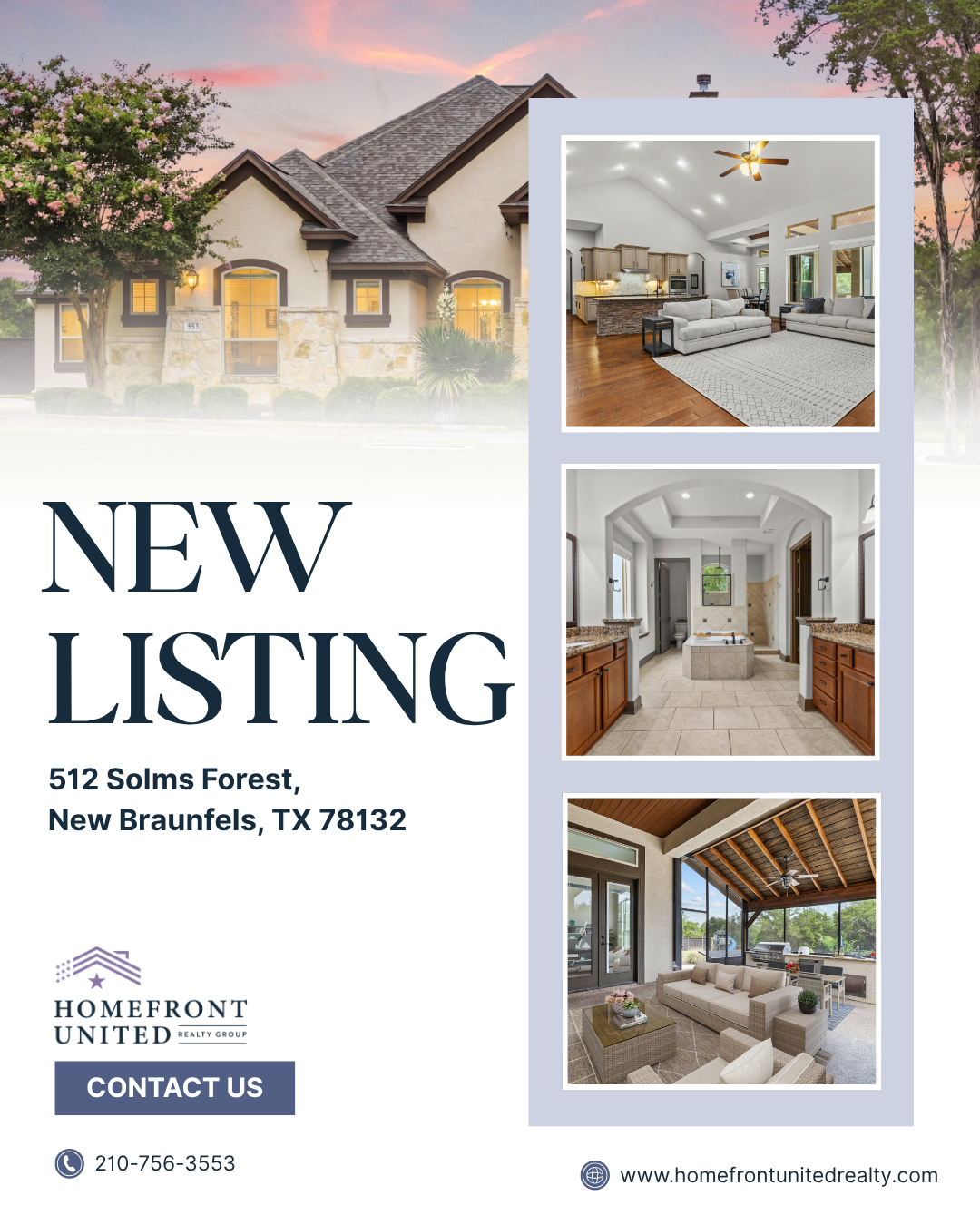 Luxury Hill Country Living Awaits at 512 Solms Forest in New Braunfels header image.