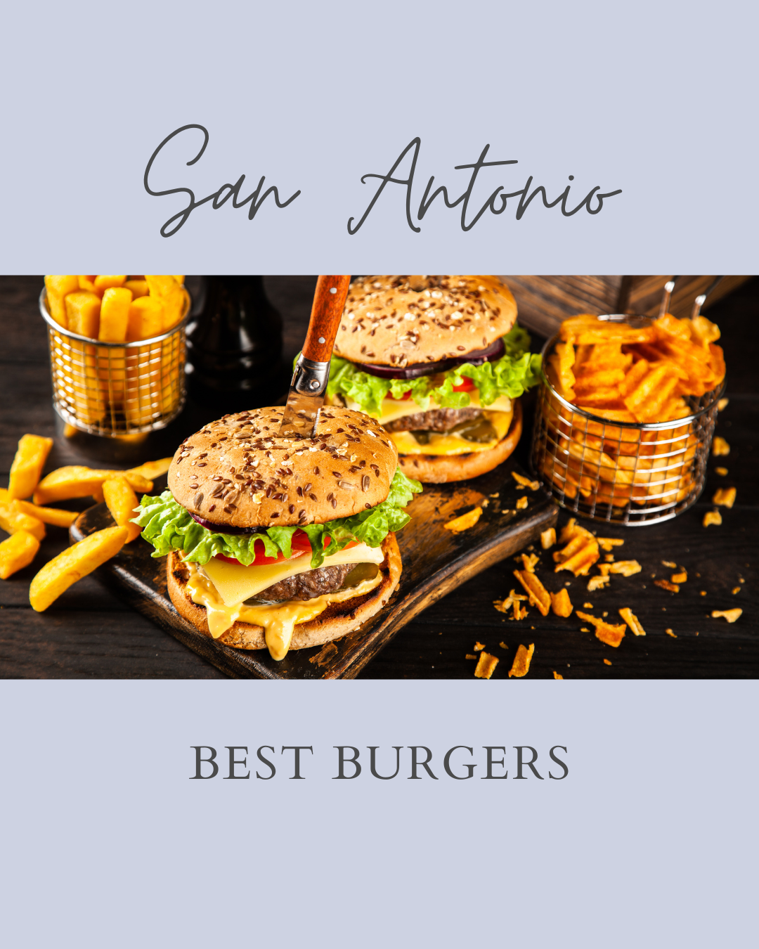 The Best Burgers in San Antonio, TX header image.