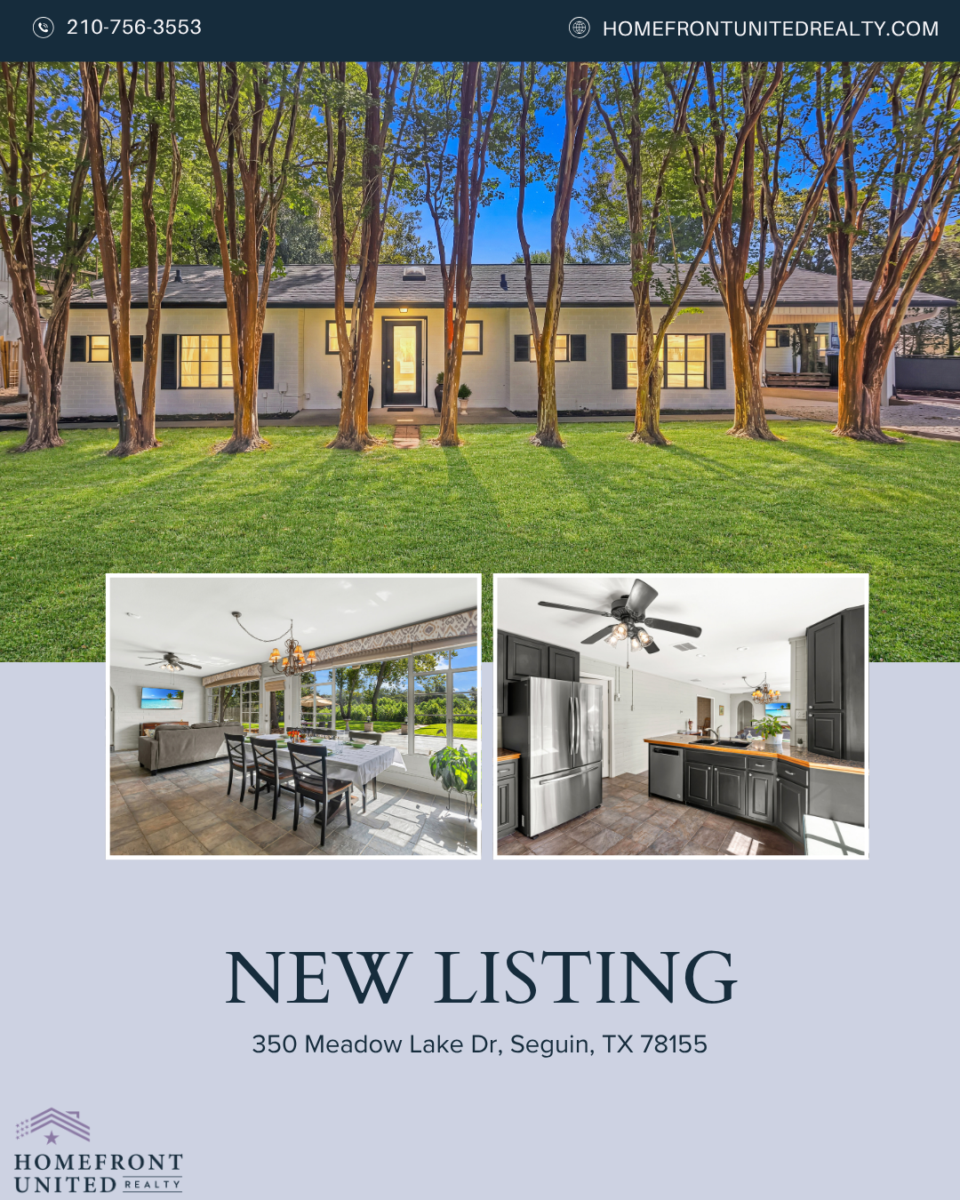Discover Waterfront Living at 350 Meadow Lake Dr in Seguin, TX header image.