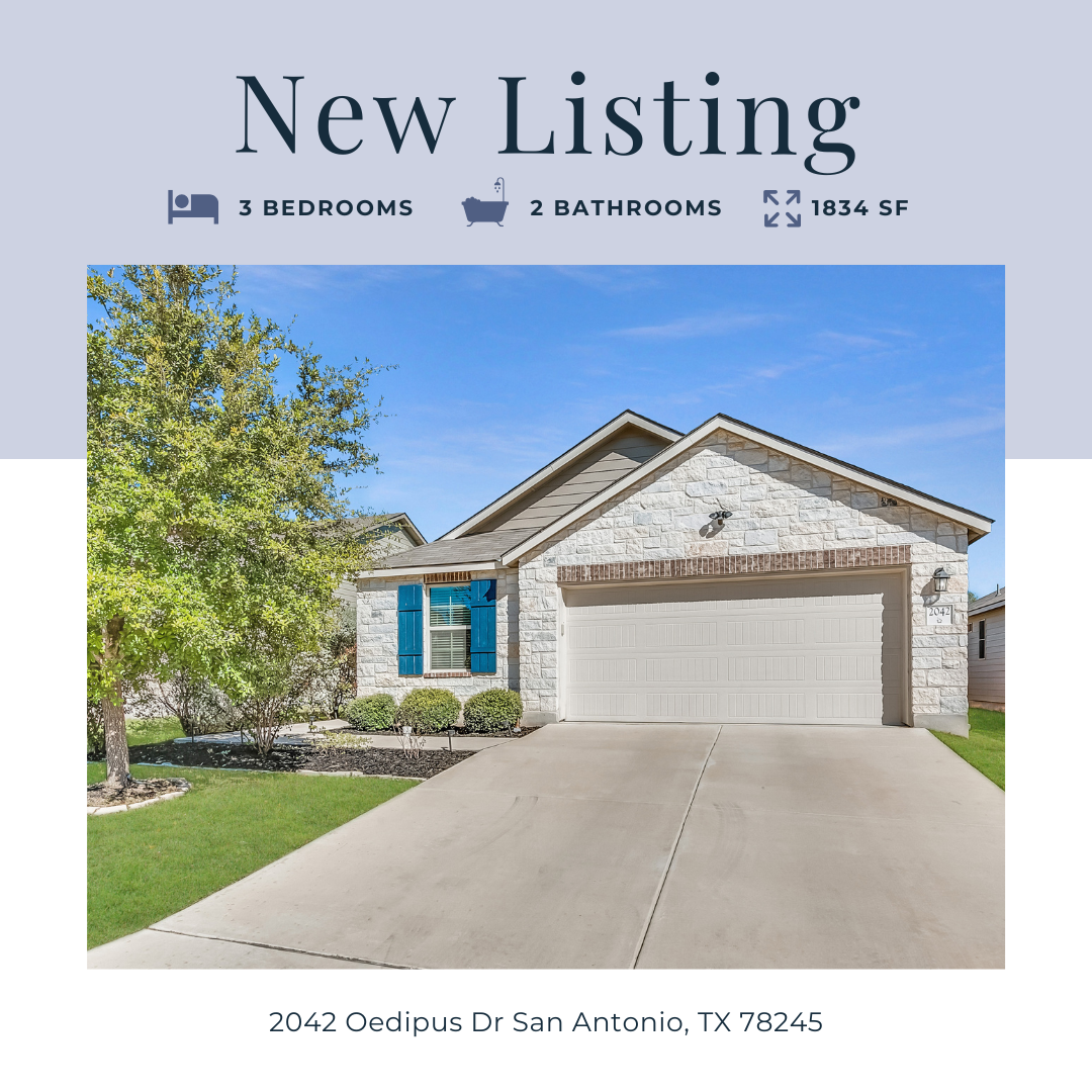 Your Dream Home Awaits at 2042 Oedipus Drive, San Antonio, TX header image.