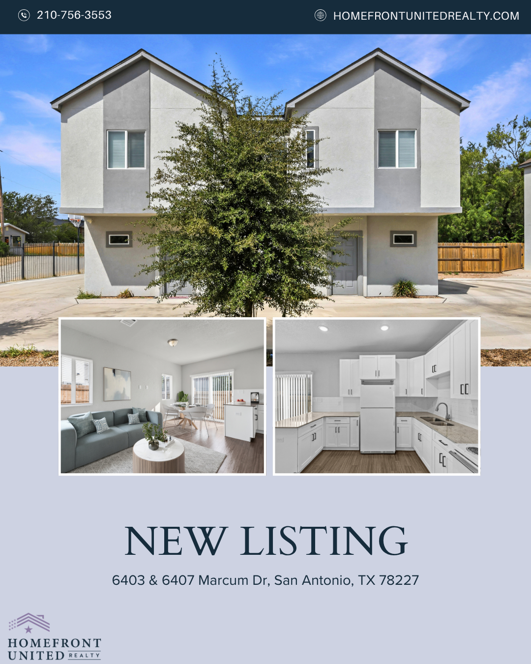 6403 & 6407 Marcum Dr: Two Newer 3-Unit Income Properties in NW San Antonio header image.