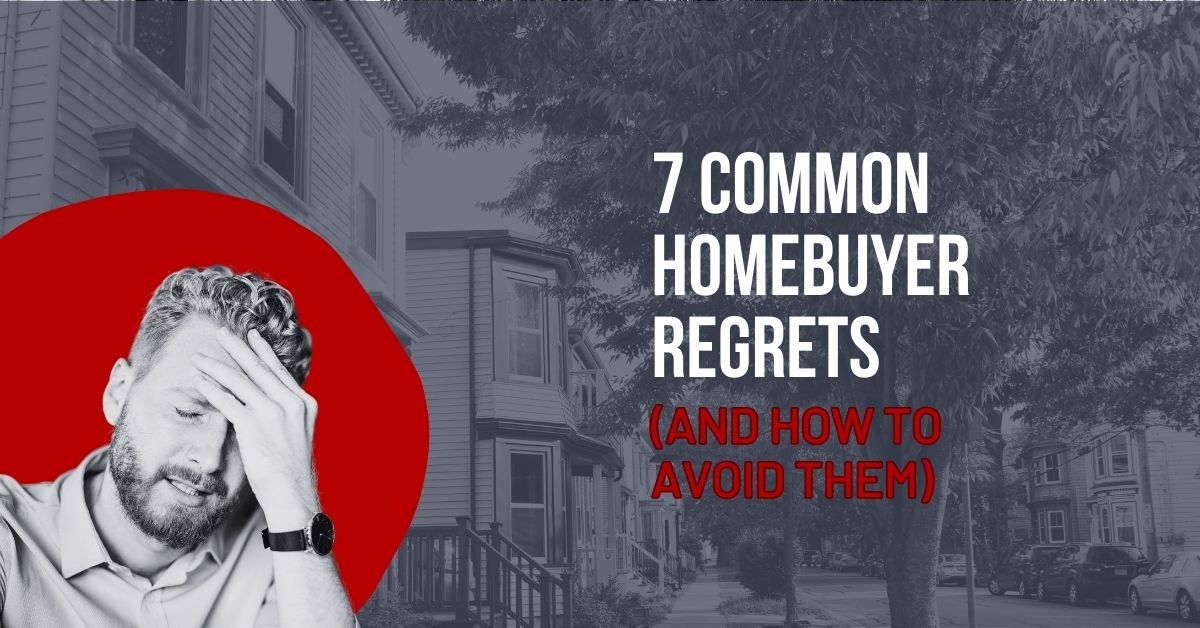 Man holding head in hand thinking about the house be bought with regret