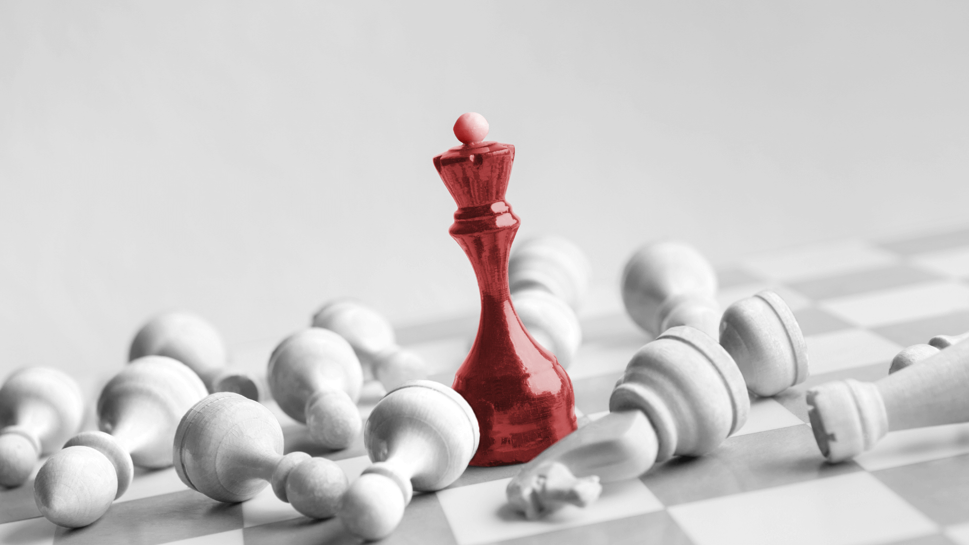 Red King on chess board