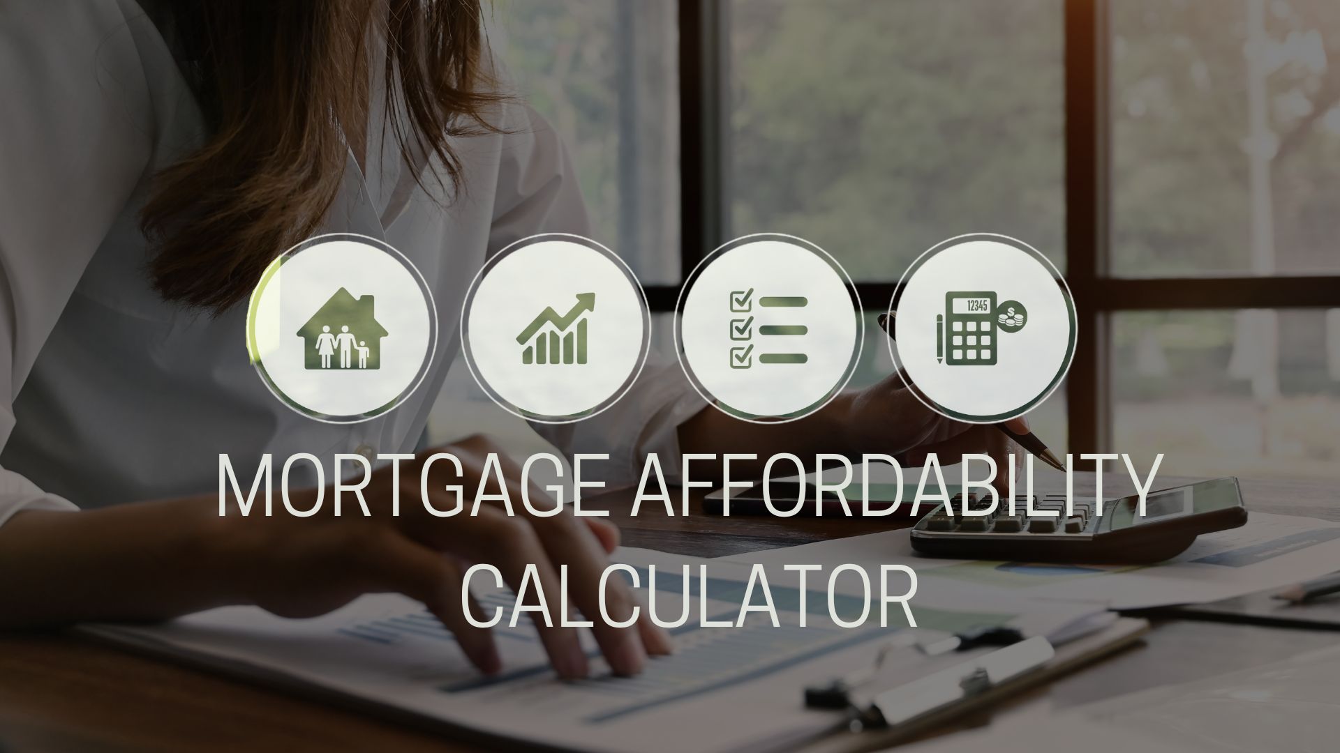 Mortgage Calculator Photo of Woman looking at computer