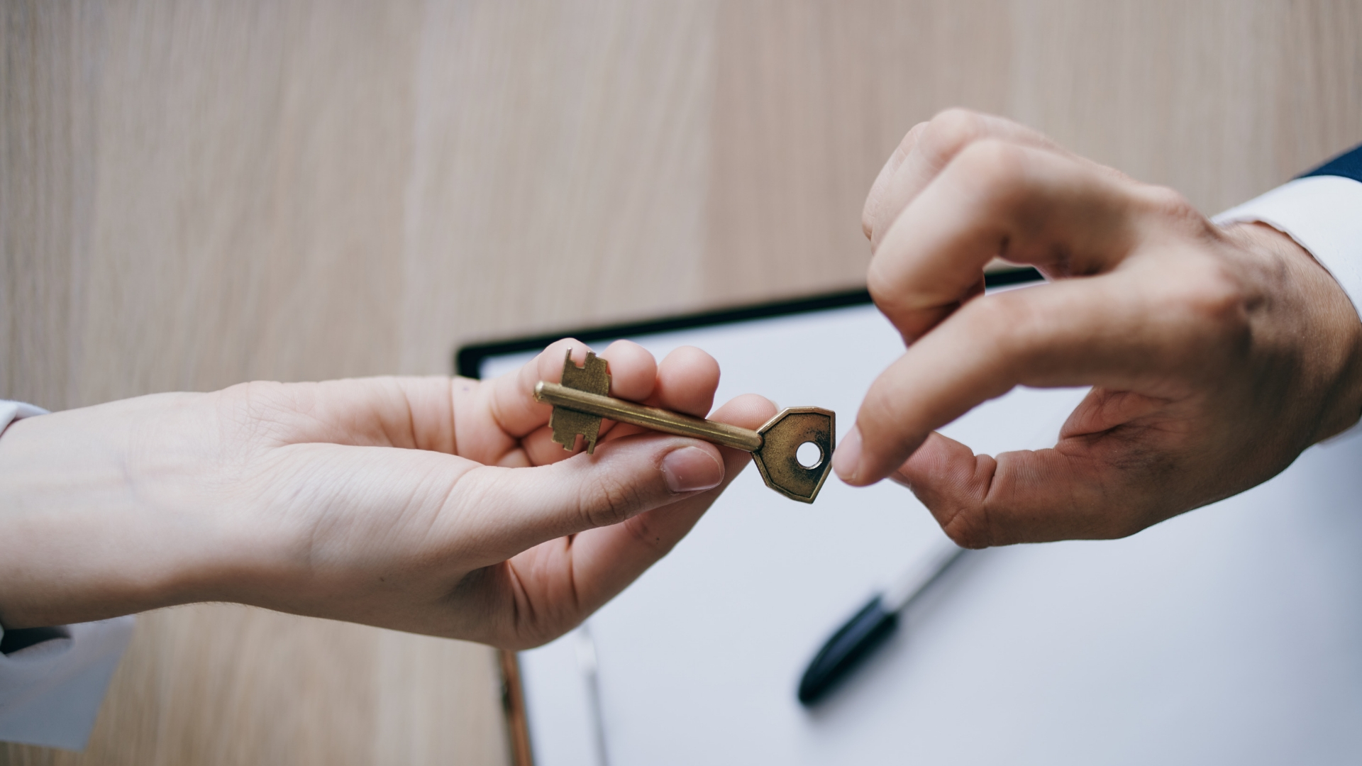 Handing over a key