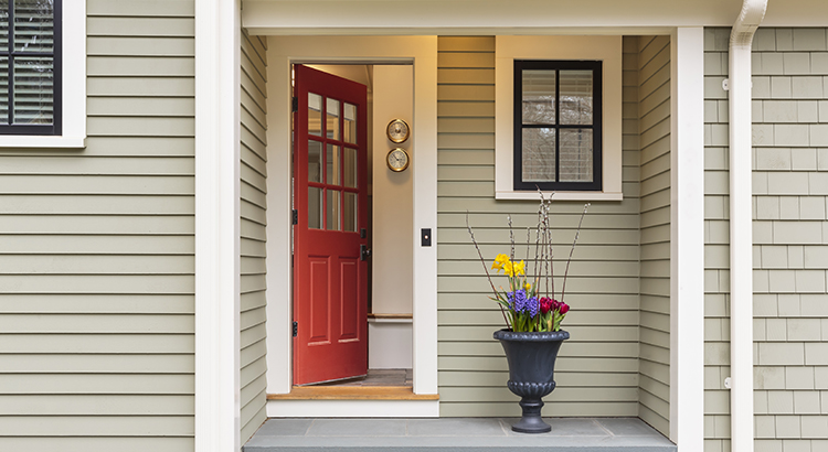 open front door of house