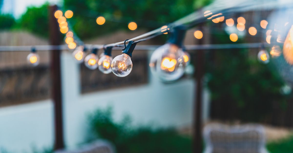 Outdoor Sting Lights over Patio