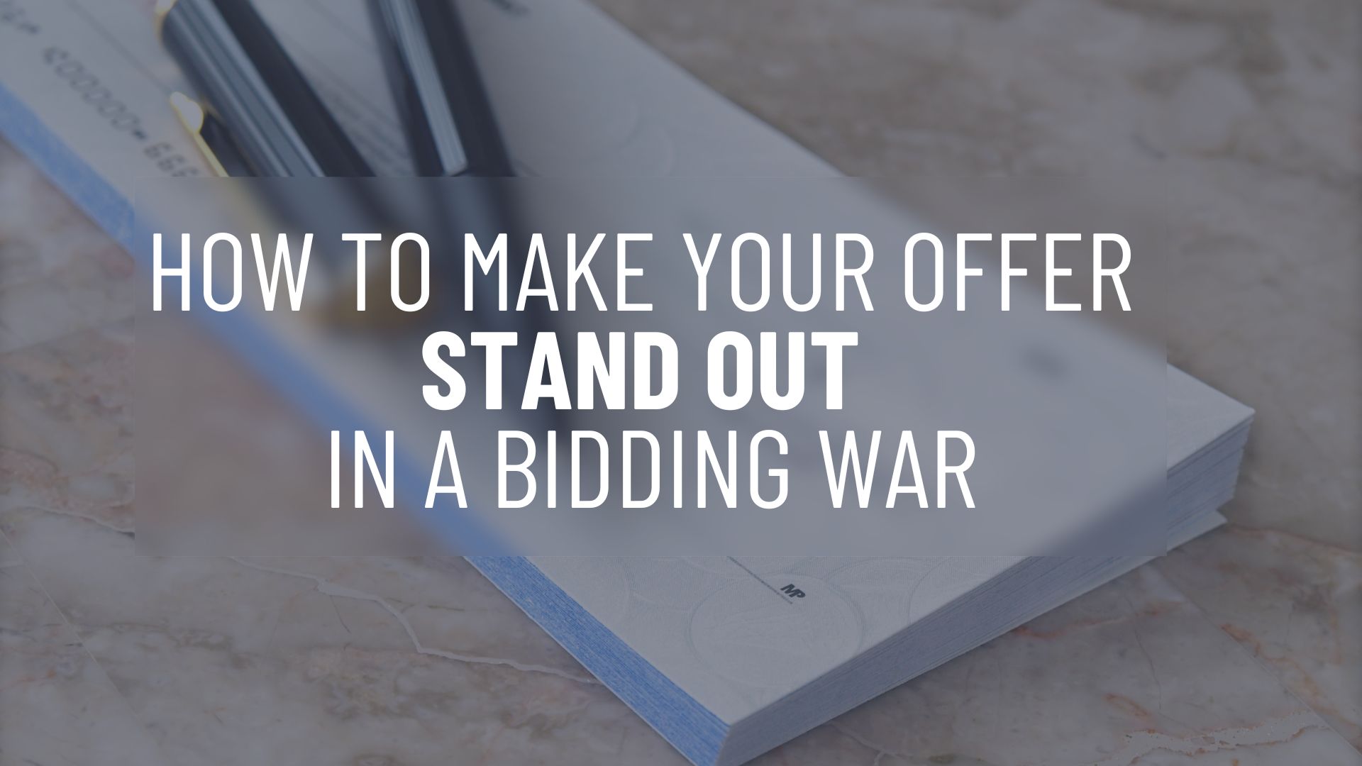 Presenting an offer to purchase real estate