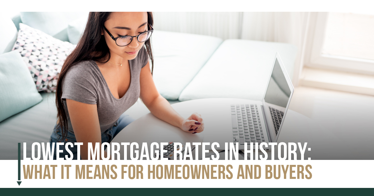 Lowest Mortgage Rates in History header image.