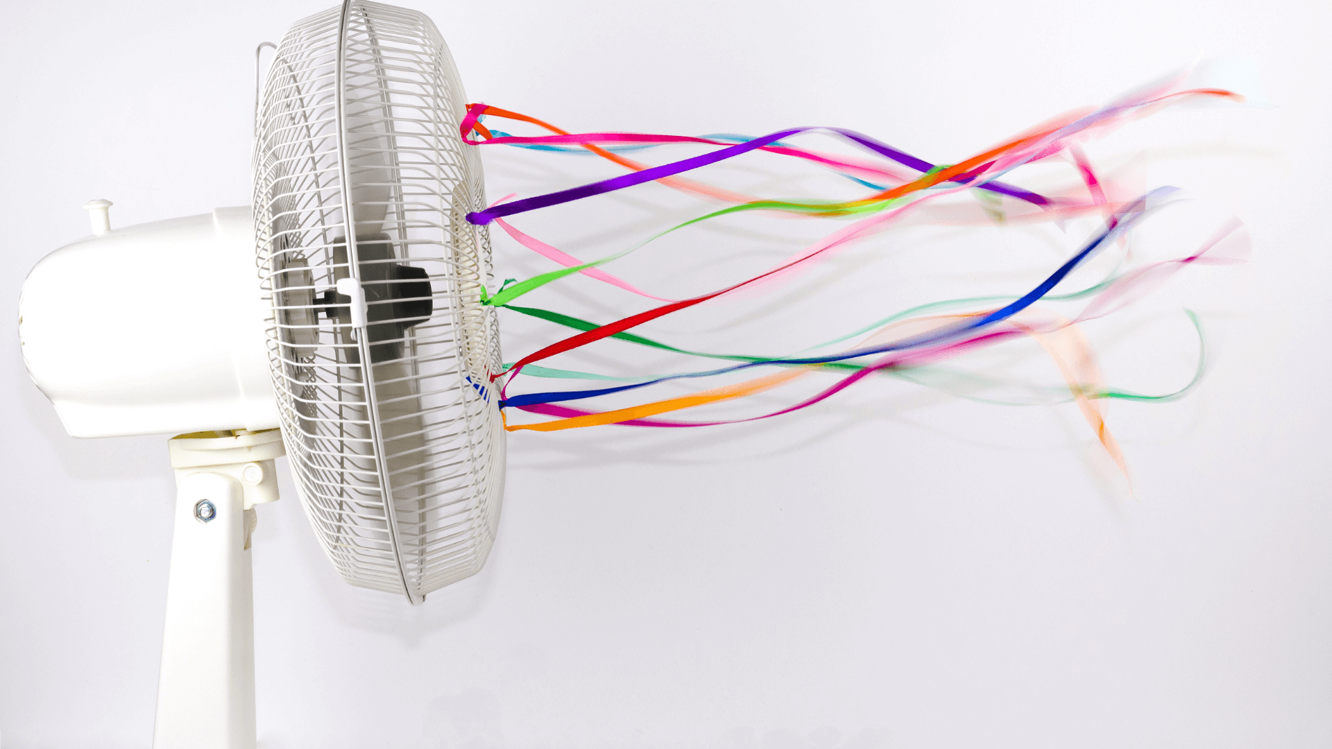 Fan blowing streamers