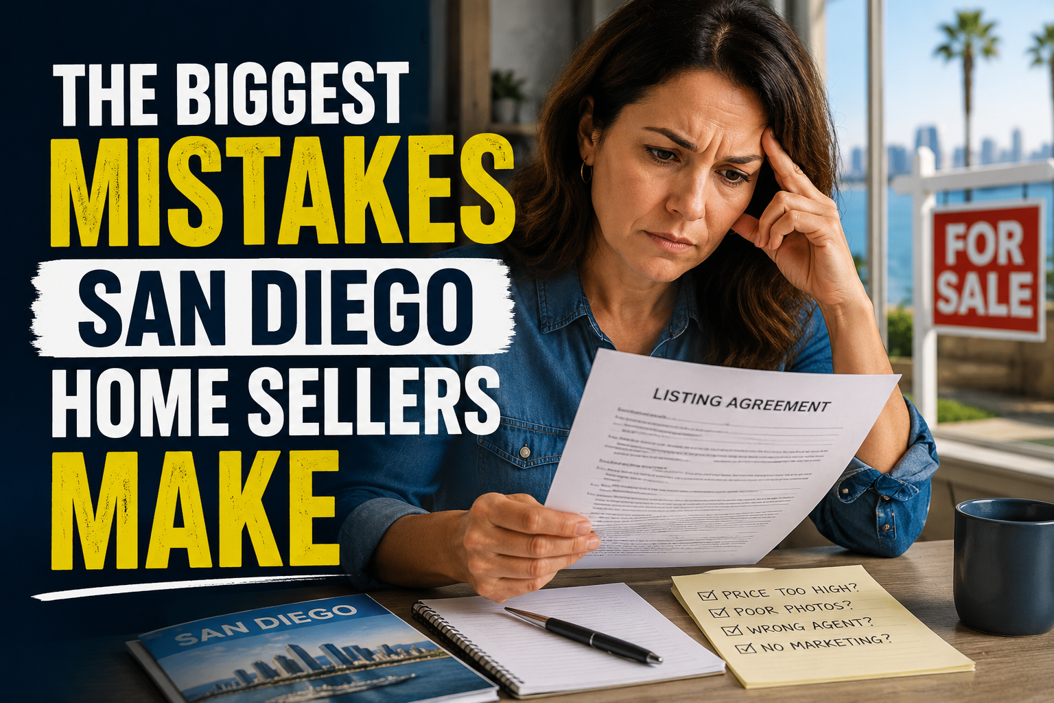 The Biggest Mistakes San Diego Home Sellers Make header image.