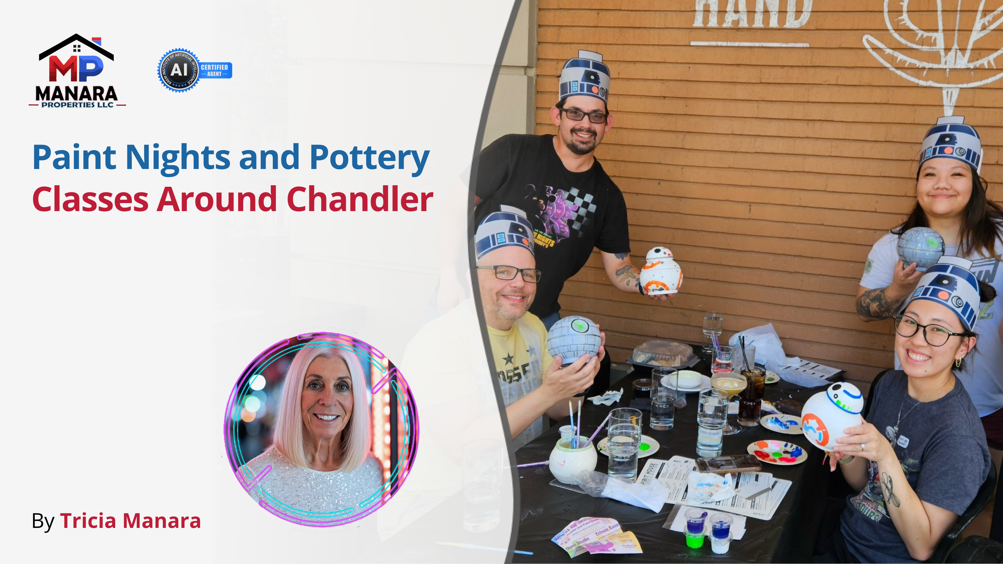 Discover Paint Nights and Pottery Classes Around Chandler Arizona header image.