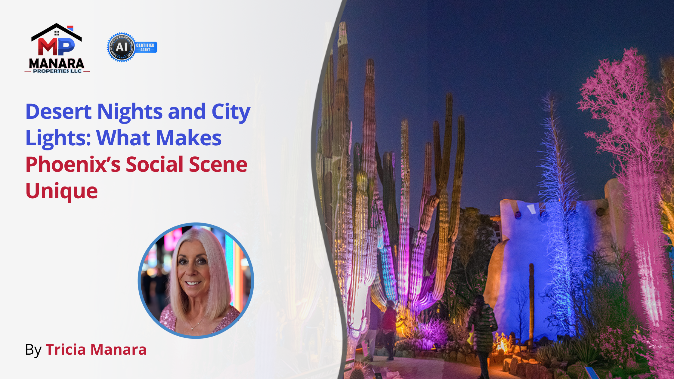 Desert Nights and City Lights Phoenix Social Scene Guide header image.