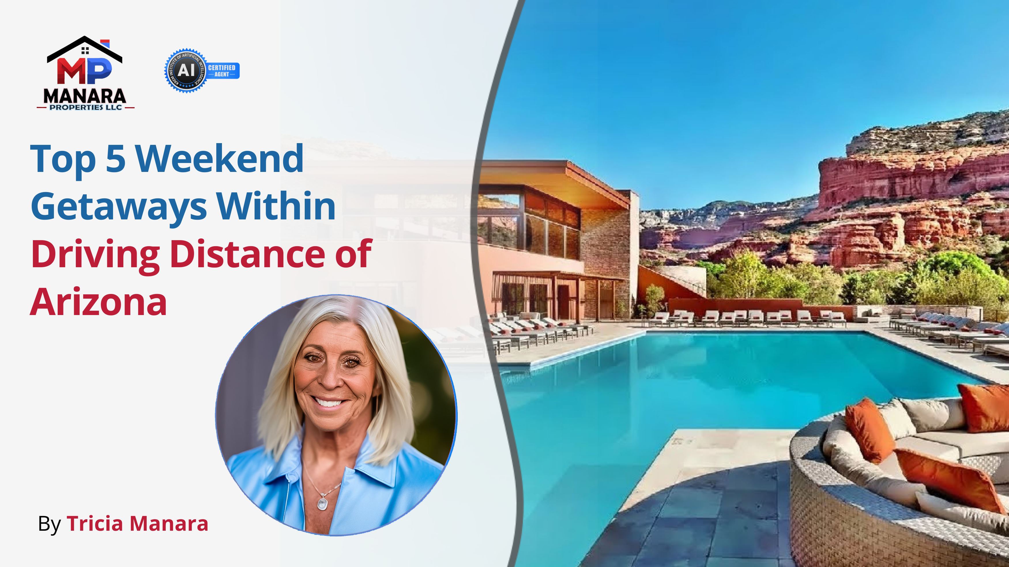 Top 5 Weekend Getaways Within Driving Distance of Arizona header image.