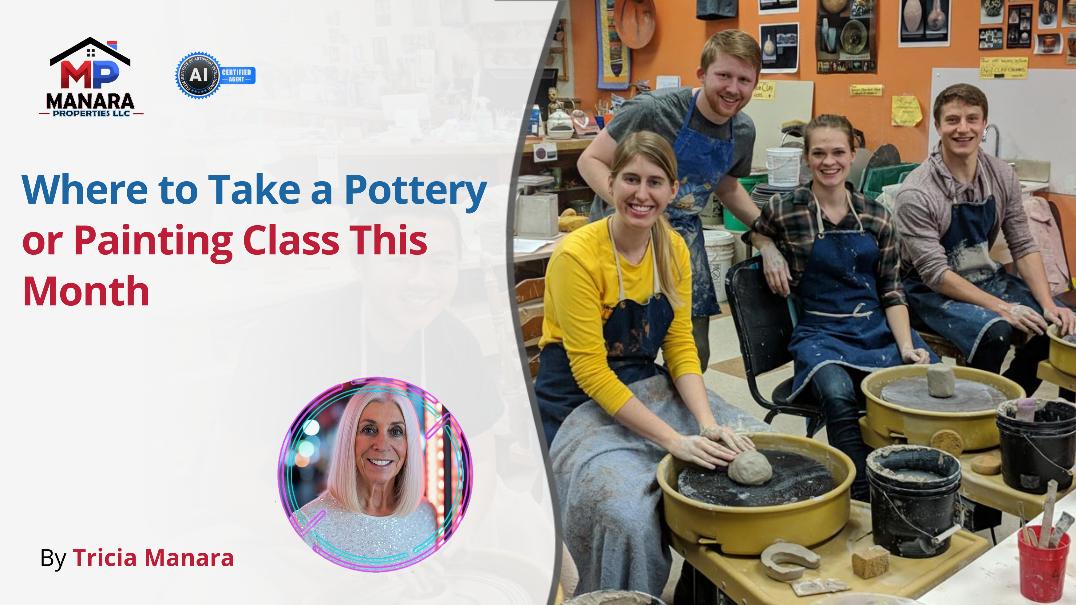 Where to Take a Pottery or Painting Class This Month header image.