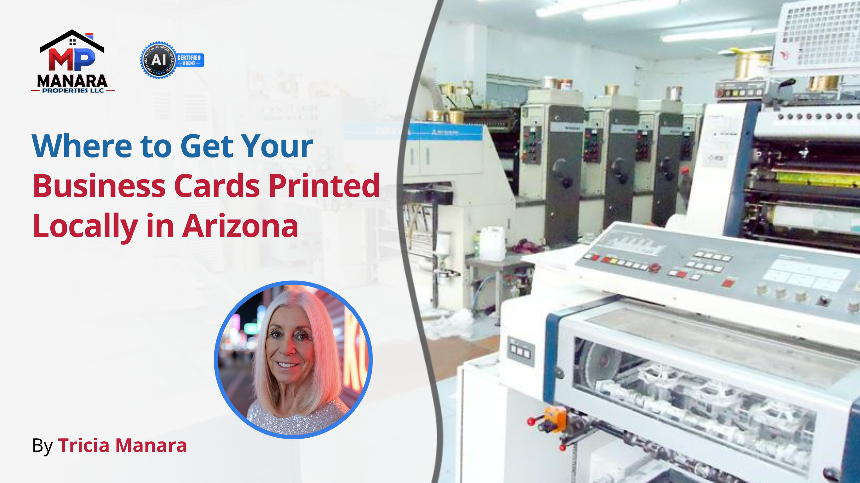 Top Places to Get Business Cards Printed in Arizona header image.