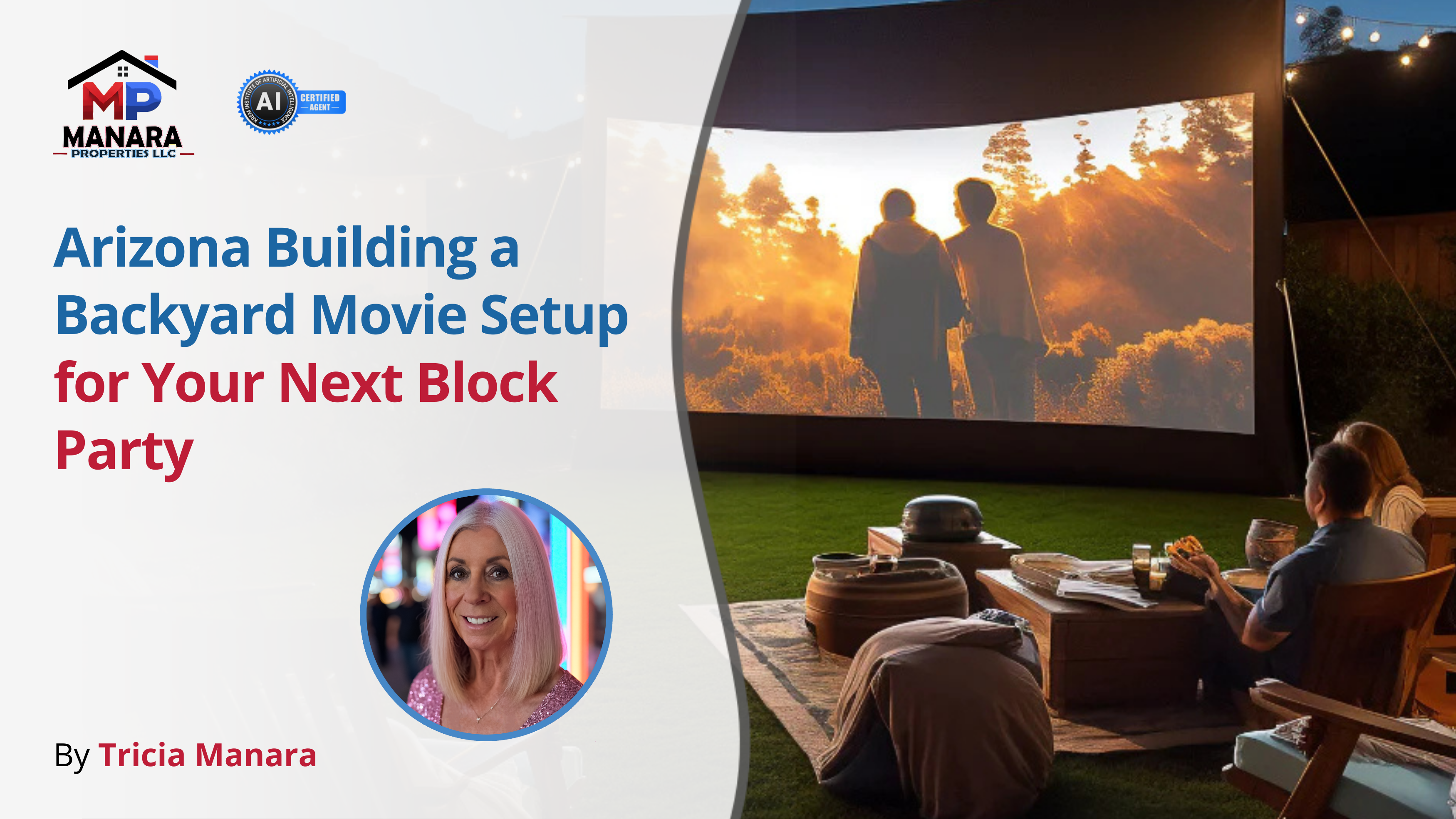 Backyard Movie Party Ideas for Arizona Block Gatherings header image.