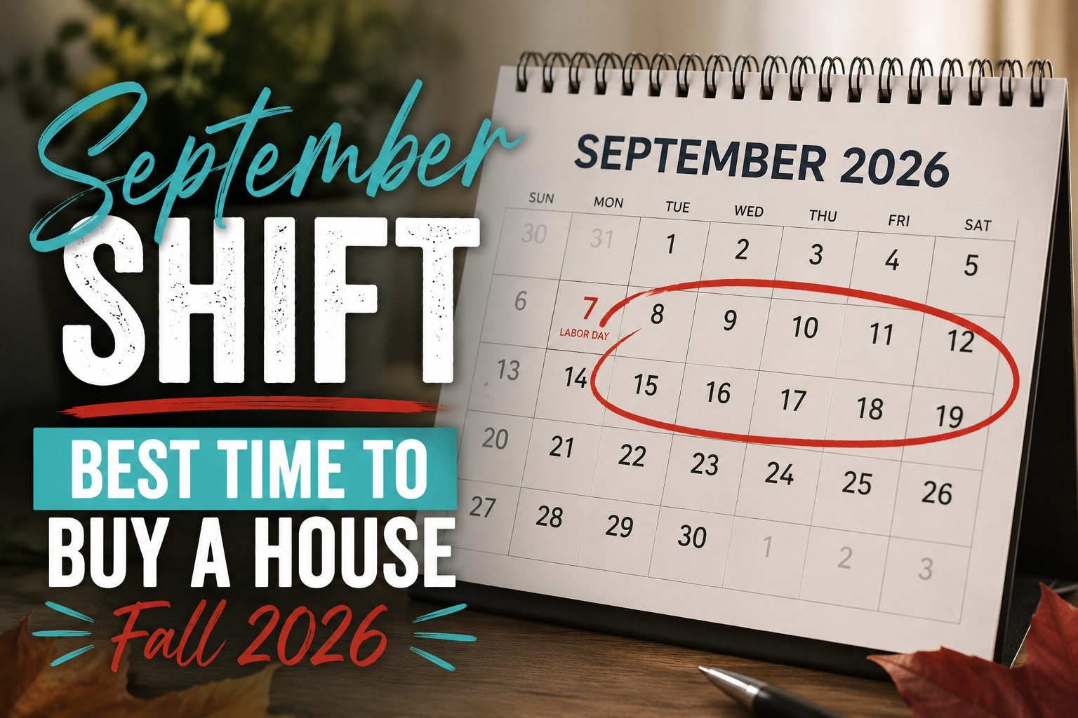 September calendar - best time to buy a house