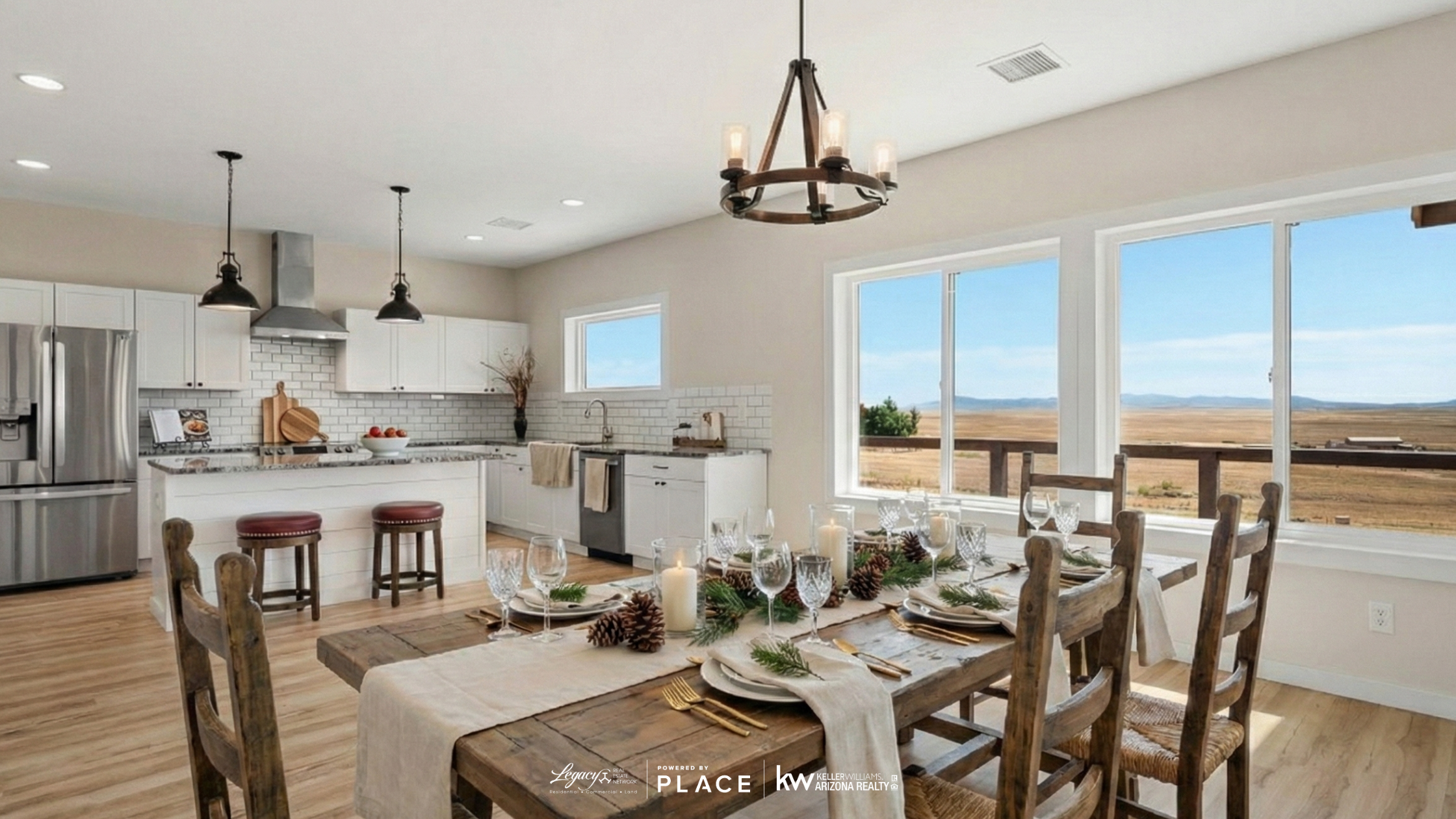 Dining room staging ideas for Chino Valley homes showing entertaining potential.
