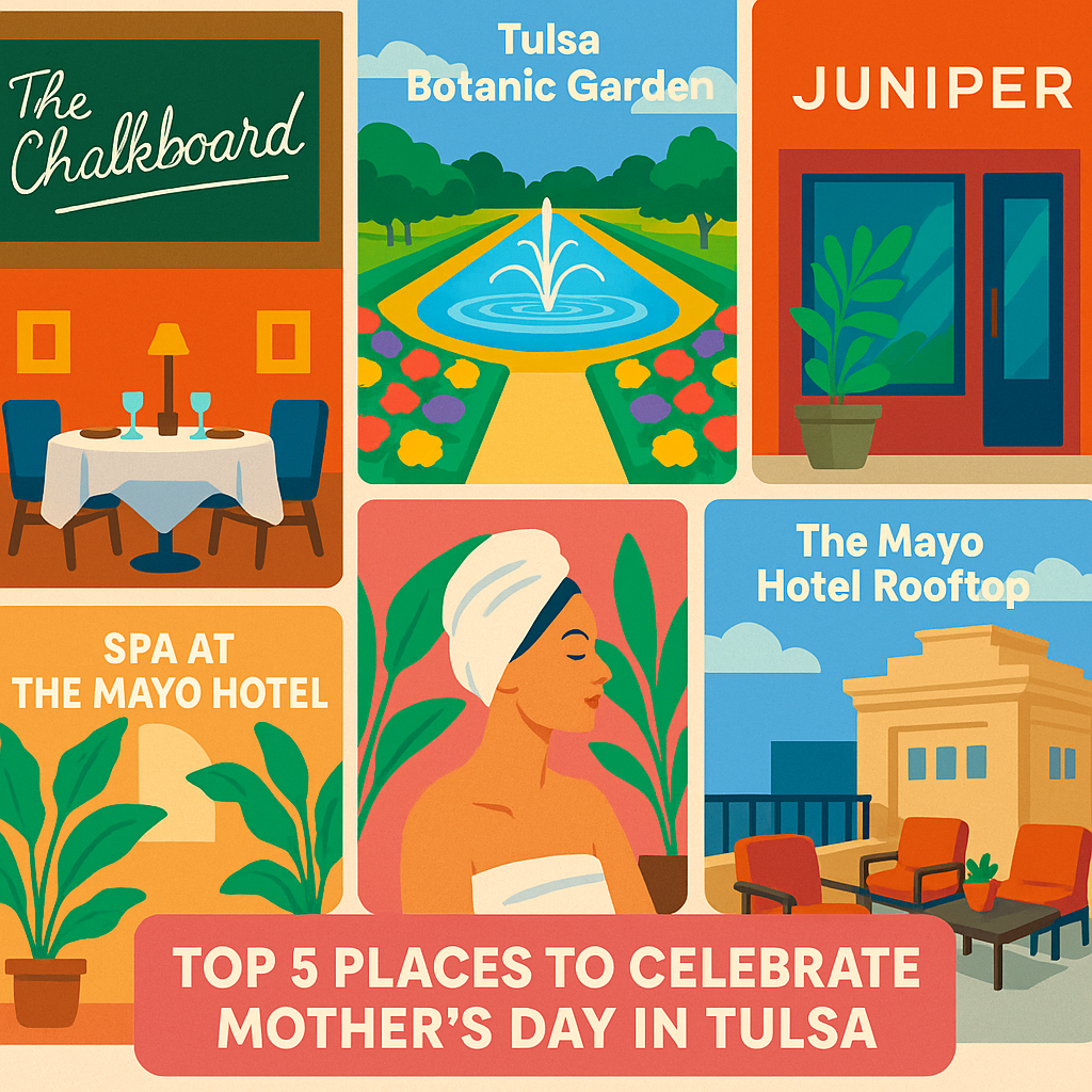 Top Places Around Tulsa to Celebrate Mom! header image.