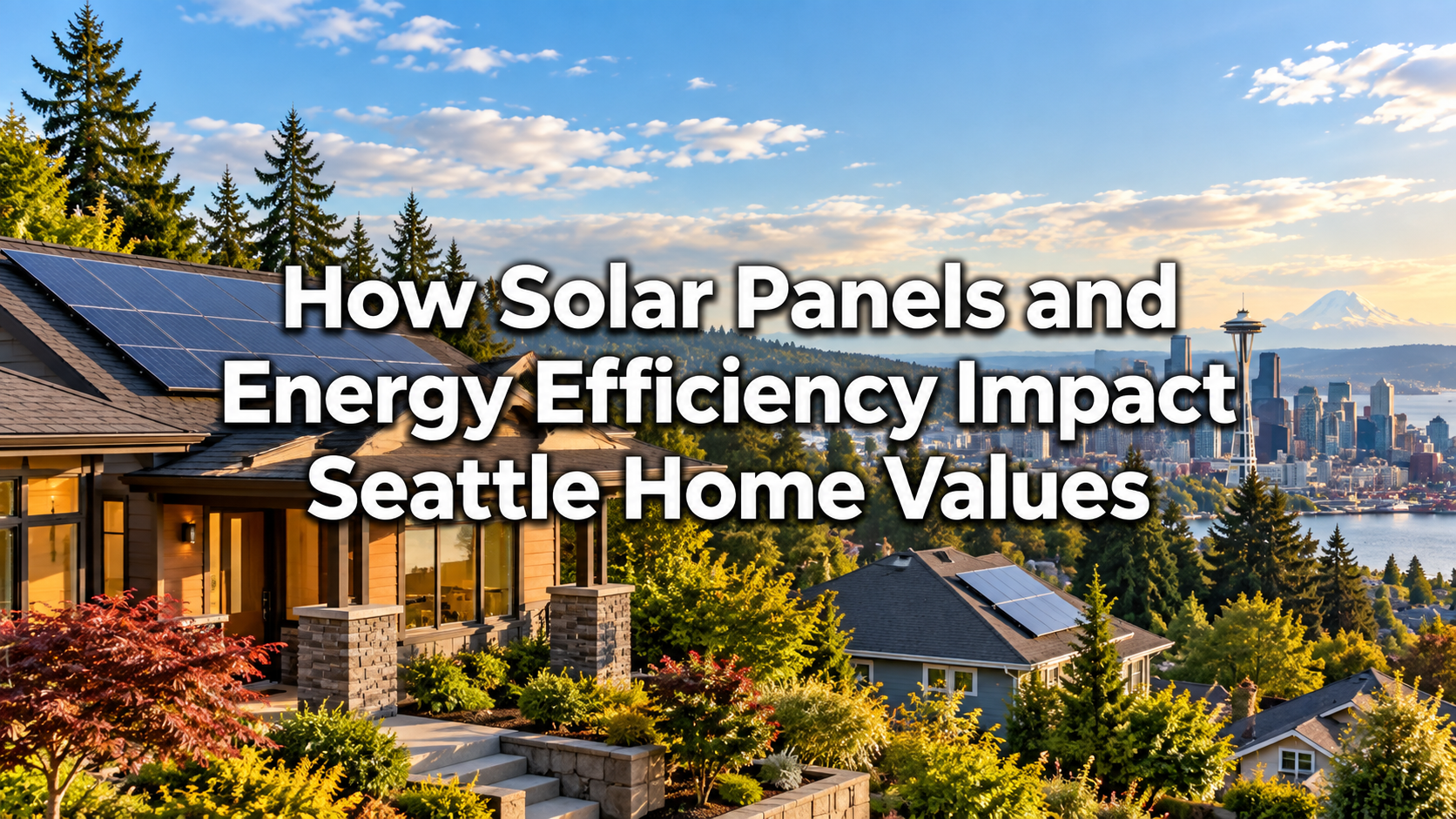How Solar Panels and Energy Efficiency Impact Seattle Home Values header image.