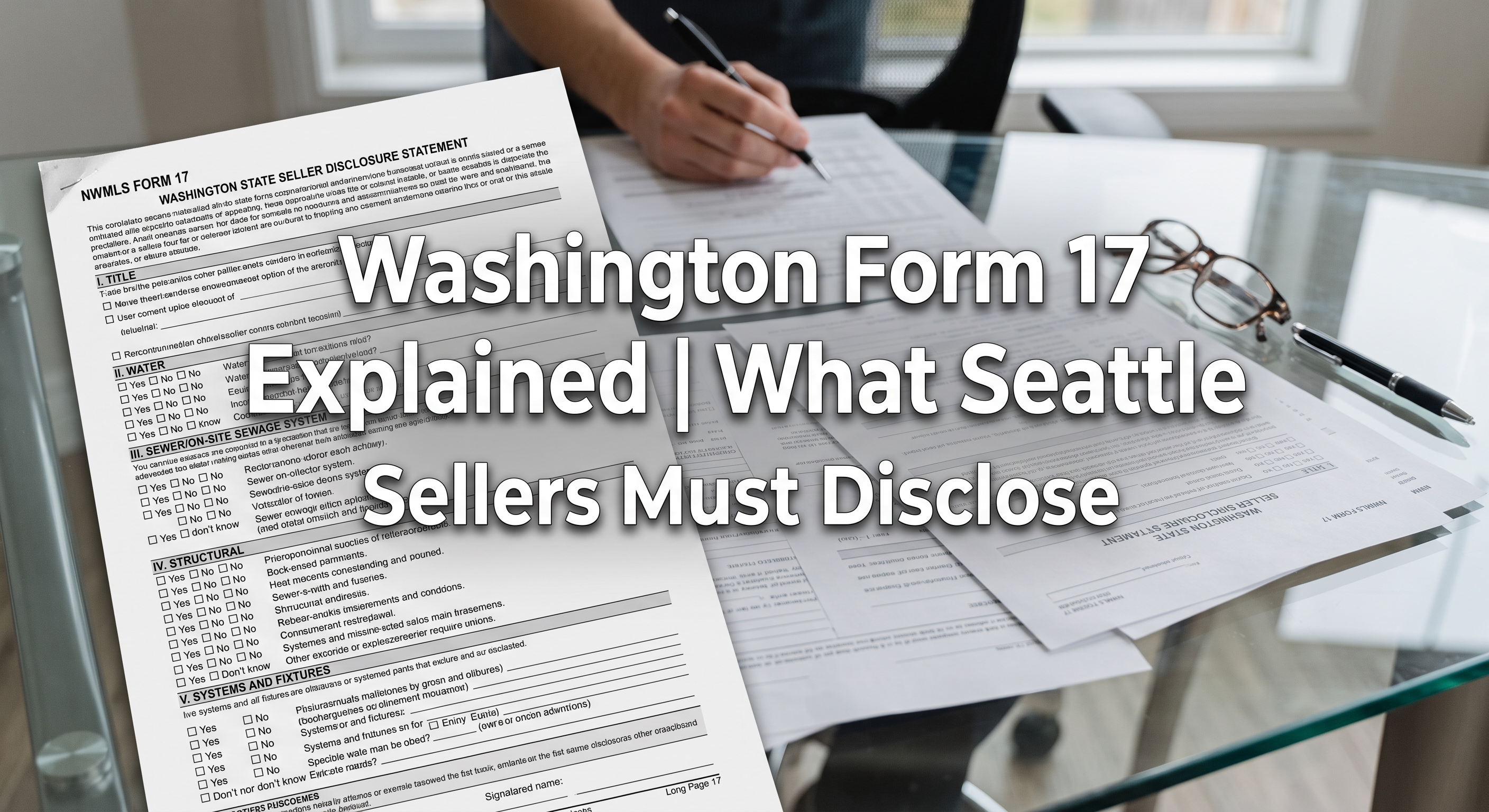 Washington Form 17 Explained | What Seattle Sellers Must Disclose header image.