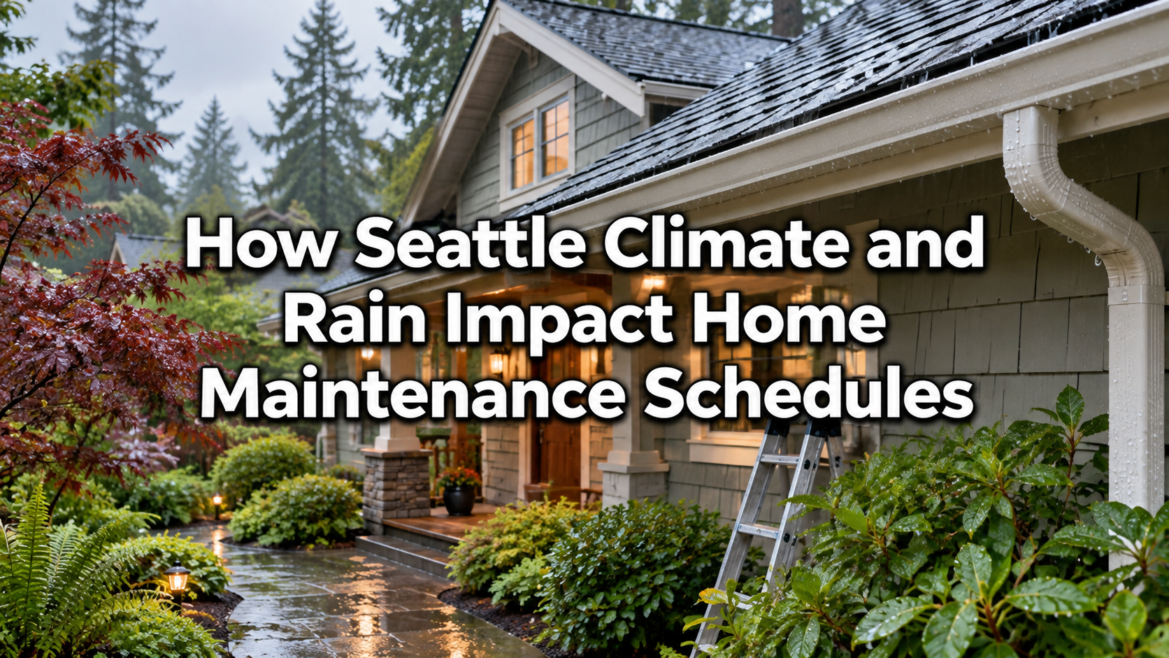 How Seattle Climate and Rain Impact Home Maintenance Schedules header image.