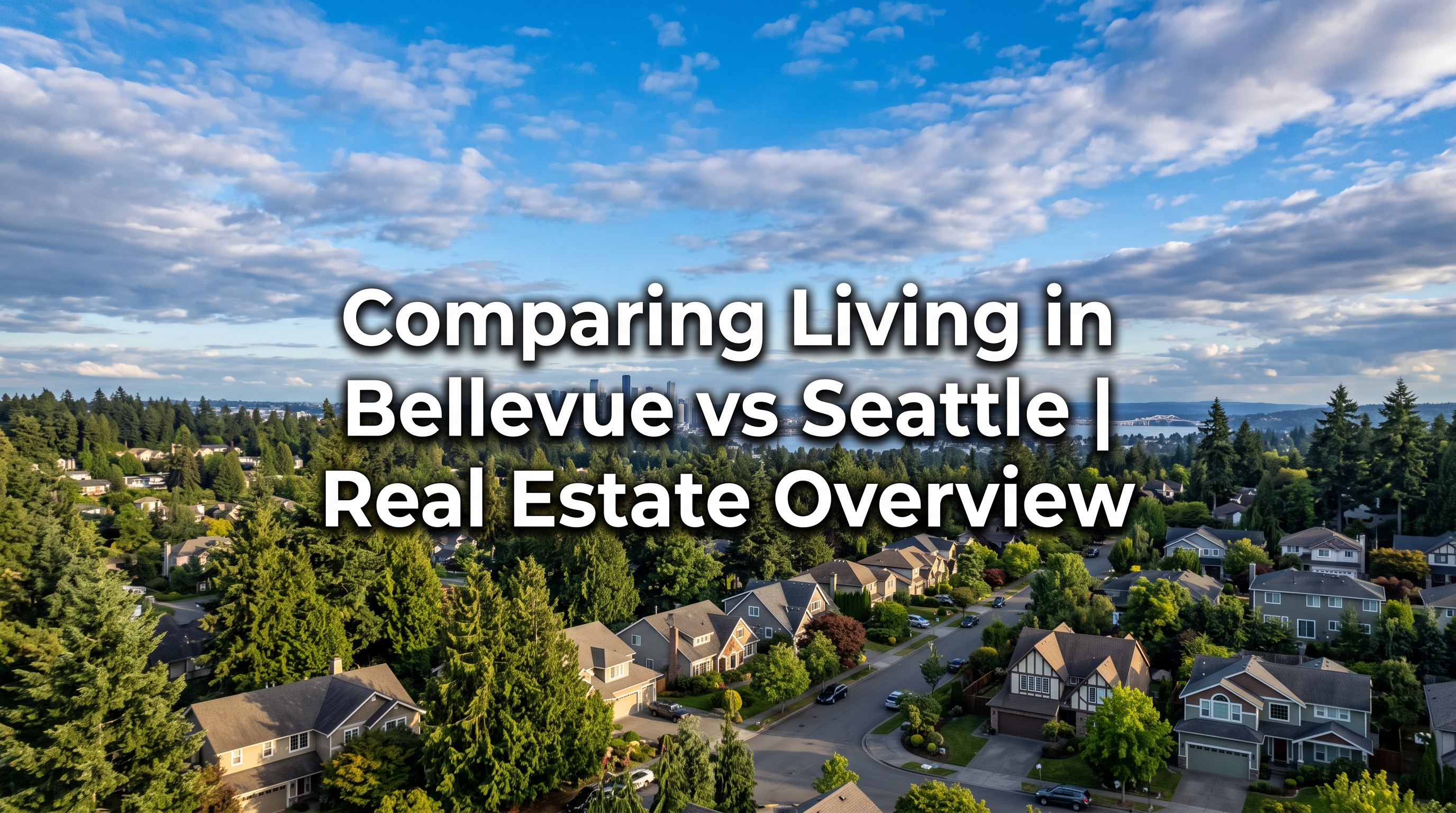 Comparing Living in Bellevue vs Seattle | Real Estate Overview header image.