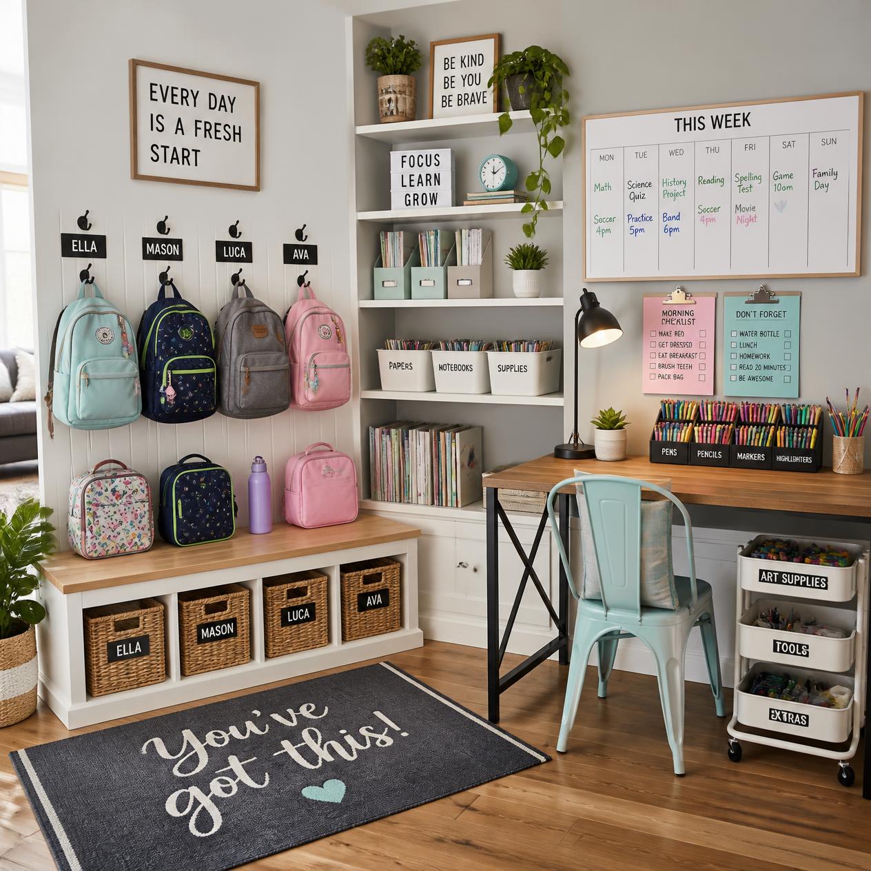 Homes for Sale in NORTHEAST GA: Back-to-School Home Organization Hacks header image.