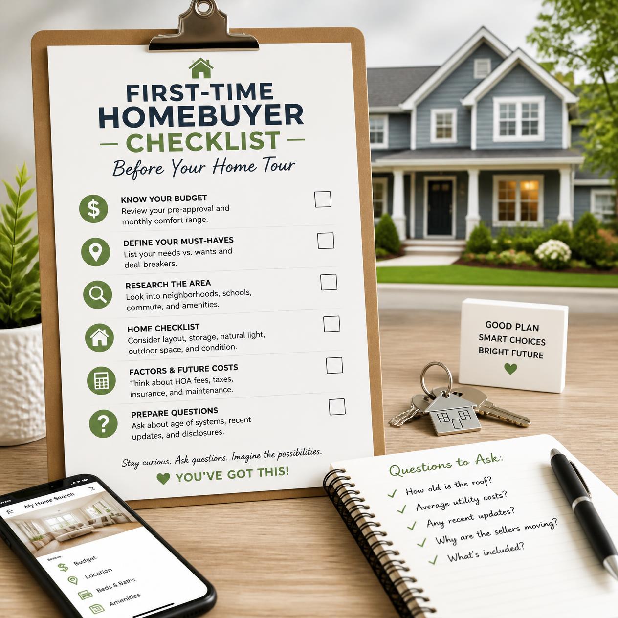 Homes for Sale in Northeast GA: A First-Time Homebuyer Checklist Before You Tour header image.