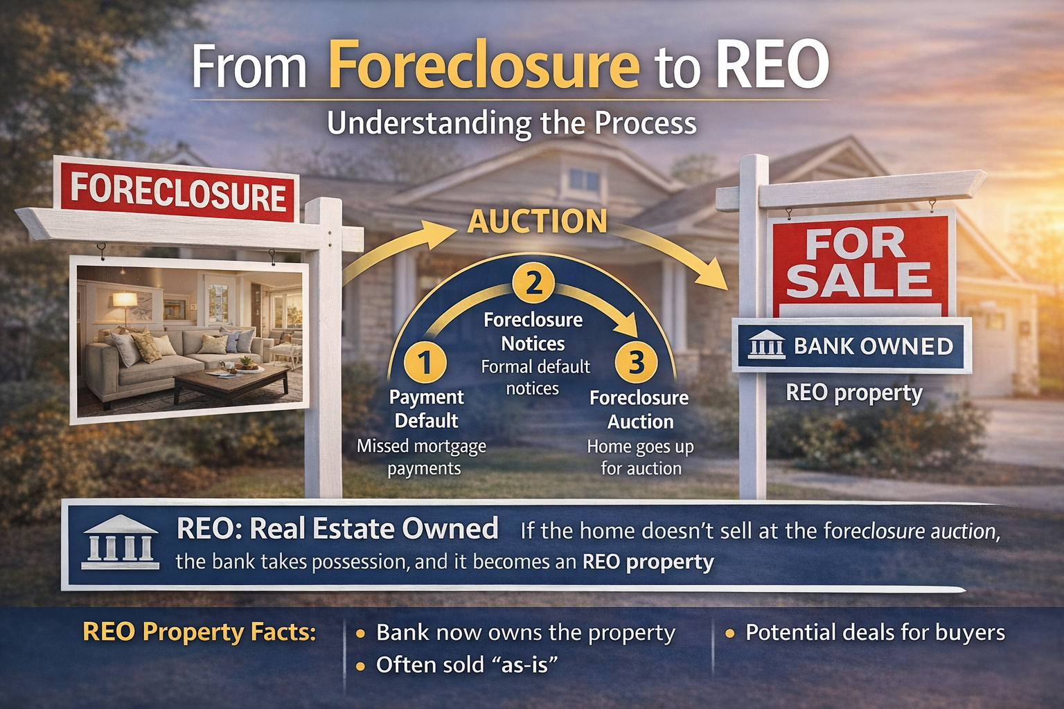 From Foreclosure to Bank Owned: Understanding the Process header image.