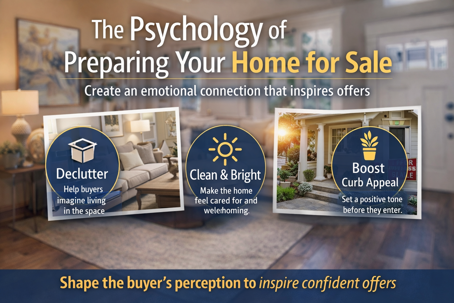 The Psychology of Preparing Your Home for Sale header image.