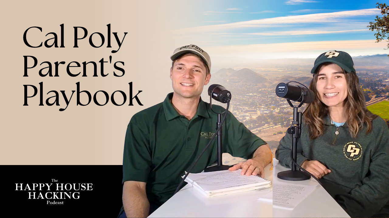 Happy House Hacking Podcast EP 45: Turn Your Student's Rent into a Real Estate Investment header image.