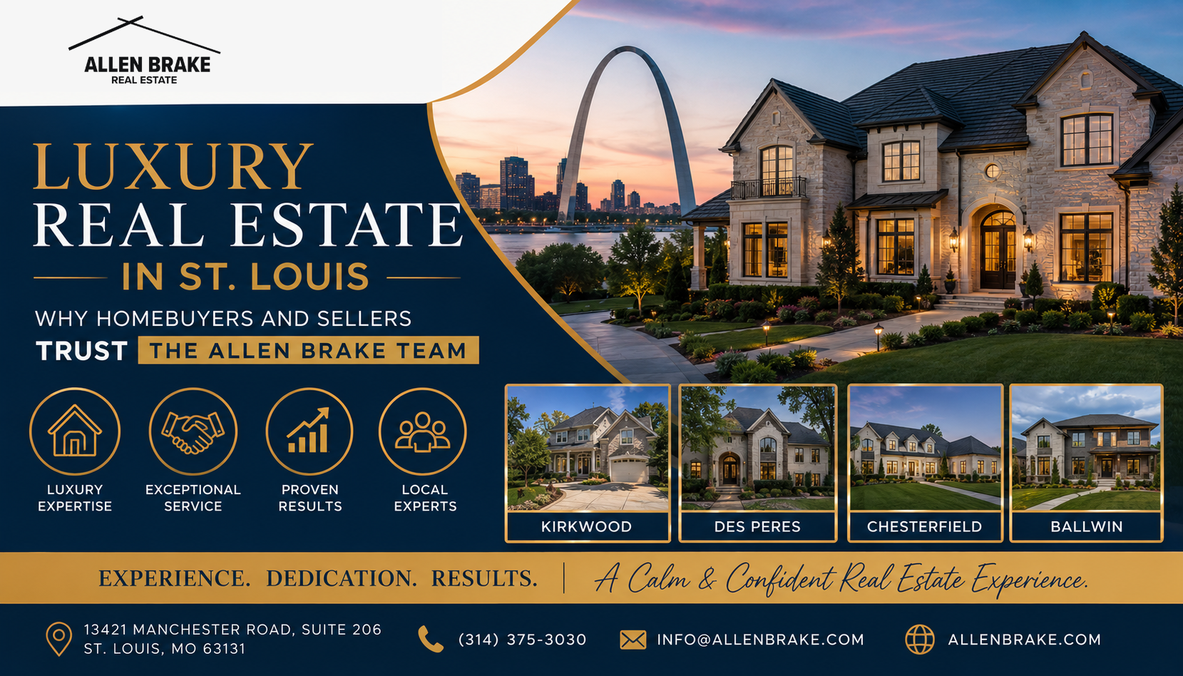 Luxury Real Estate in St. Louis: Why Homebuyers and Sellers Trust The Allen Brake Team header image.