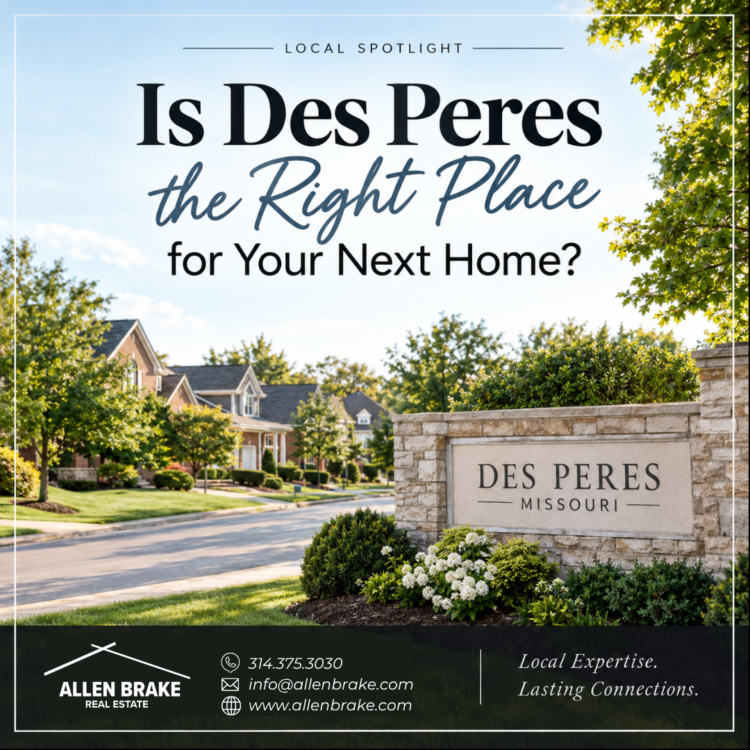 Is Des Peres the Right Place for Your Next Home? header image.