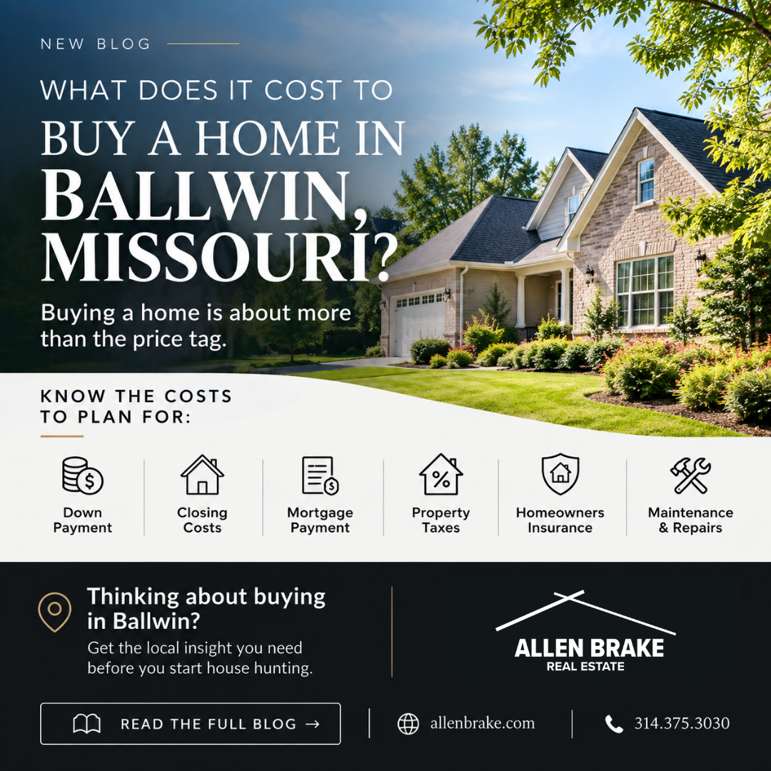 What Does It Cost to Buy a Home in Ballwin, Missouri? header image.