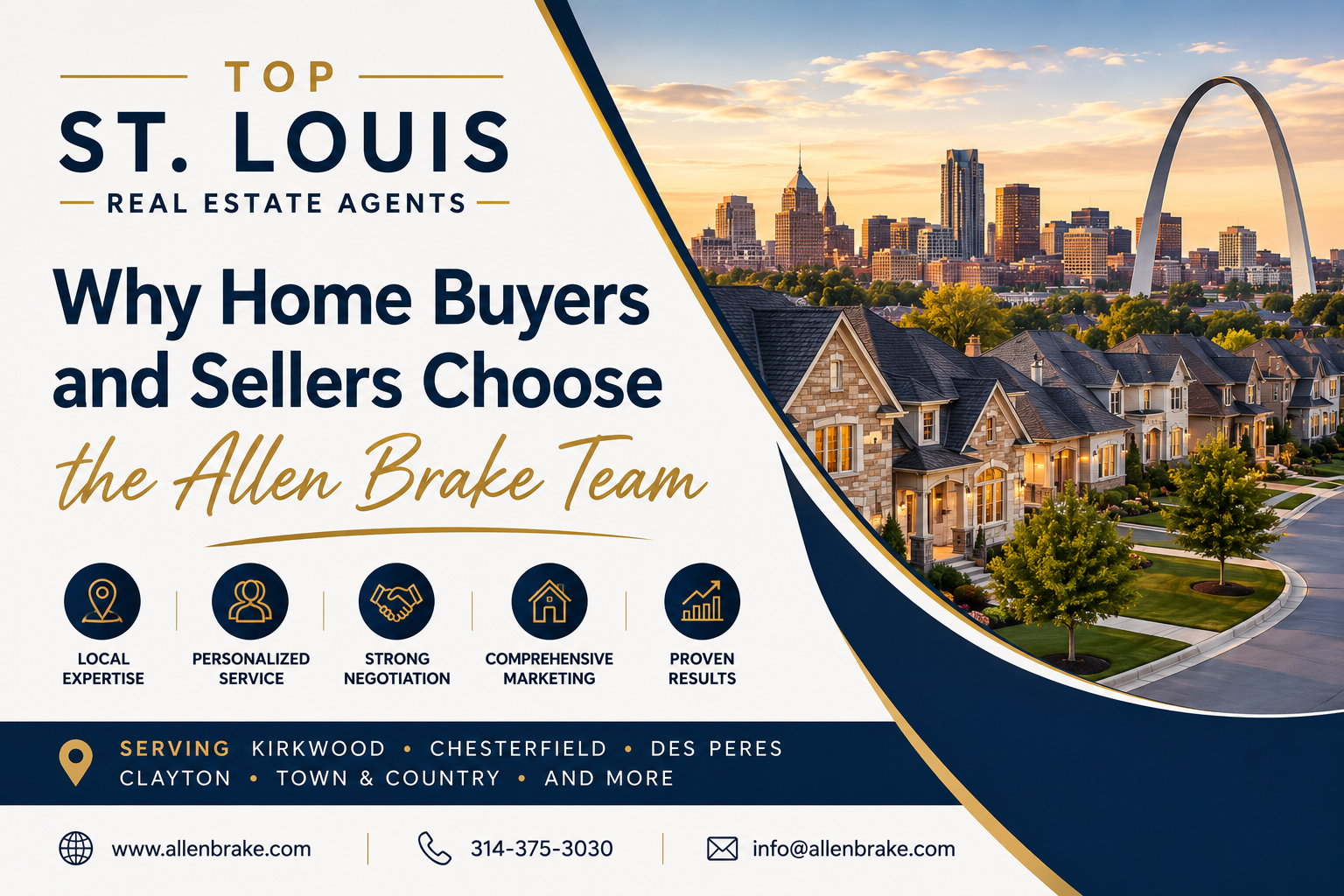 Top St. Louis Real Estate Agents: Why Home Buyers and Sellers Choose the Allen Brake Team header image.