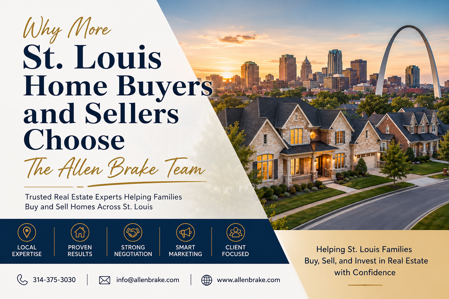 Why More St. Louis Home Buyers and Sellers Choose The Allen Brake Team header image.