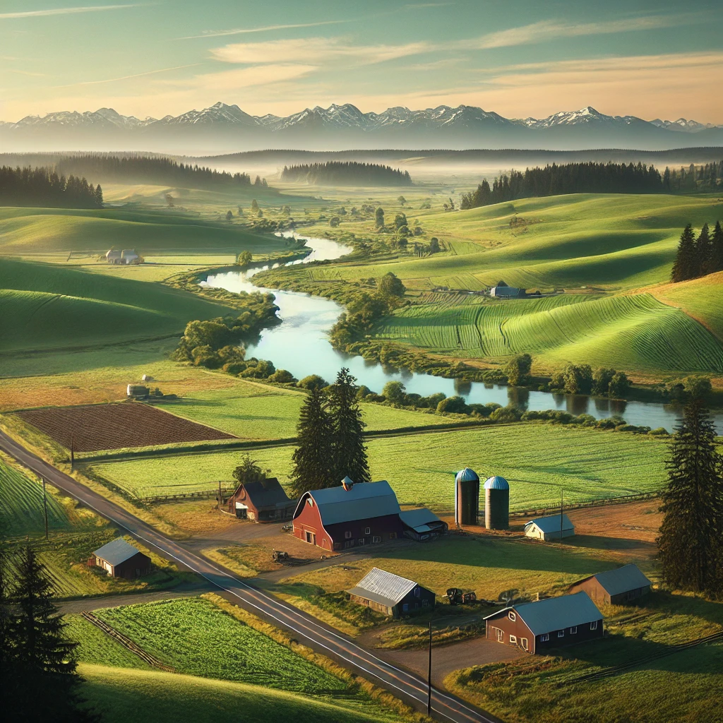 skagit farmland from above