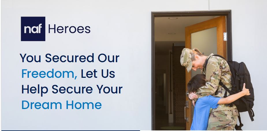 NAF Cash for VA financing header image.