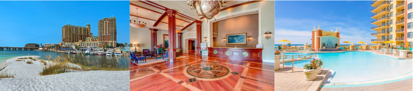 Emerald Grande Condos at HarborWalk Village in Destin, Florida header image.