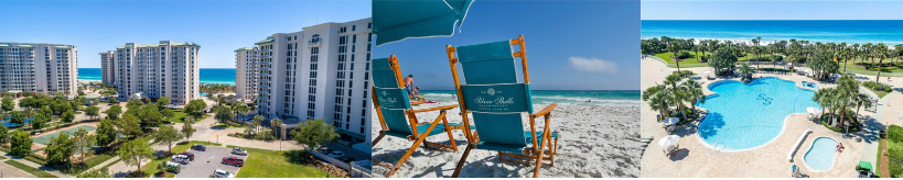 Silver Shells Beach Resort luxury beachfront condos in Destin Florida with Gulf beach access and lagoon pool