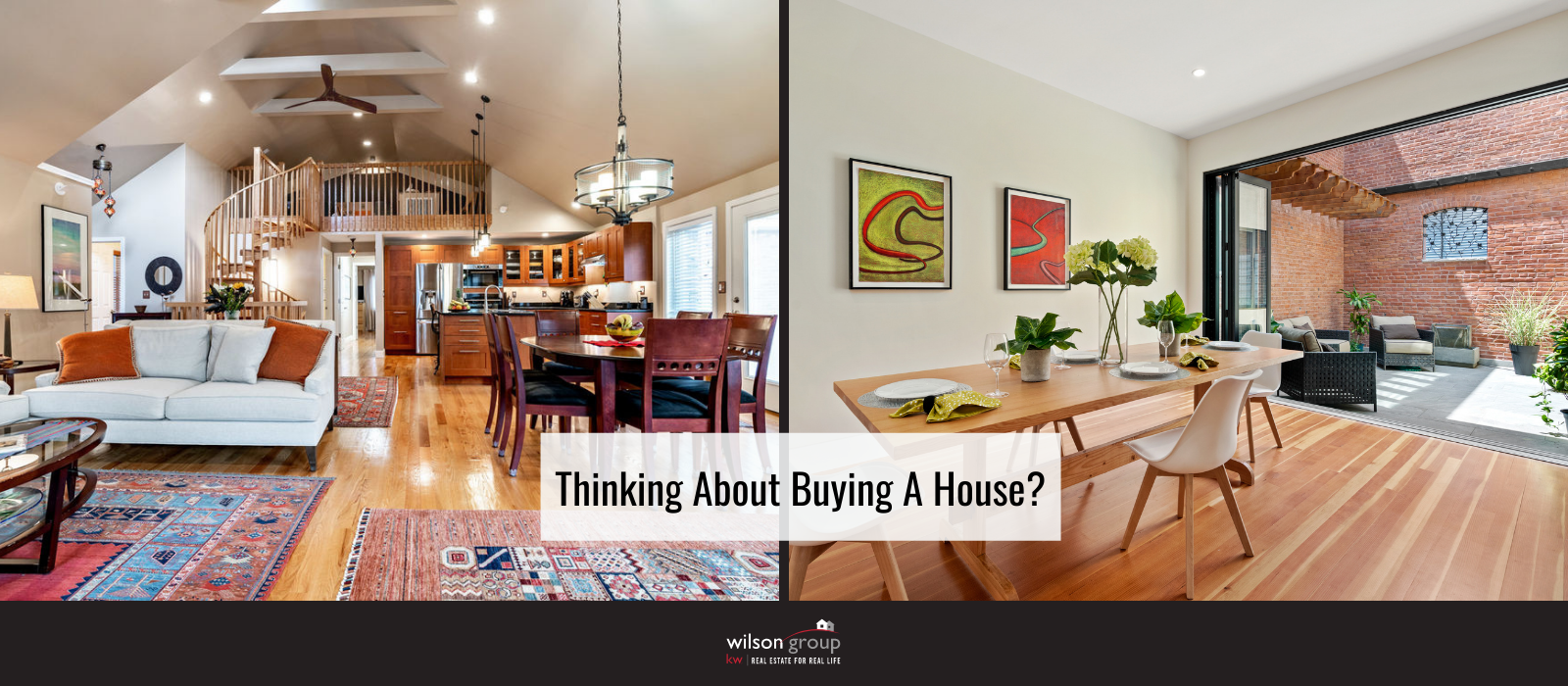 Thinking About Buying A House? header image.